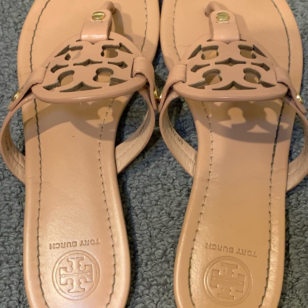 Tory Burch Miller Sandals in the color “makeup”
